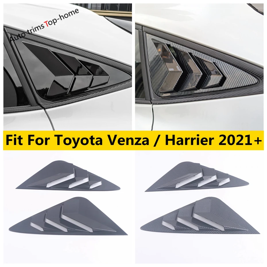 

Accessories For Toyota Venza / Harrier 2021 - 2023 Rear Triangle Blinds Louvers Cover Protector Window Glass Shutter Decor Frame