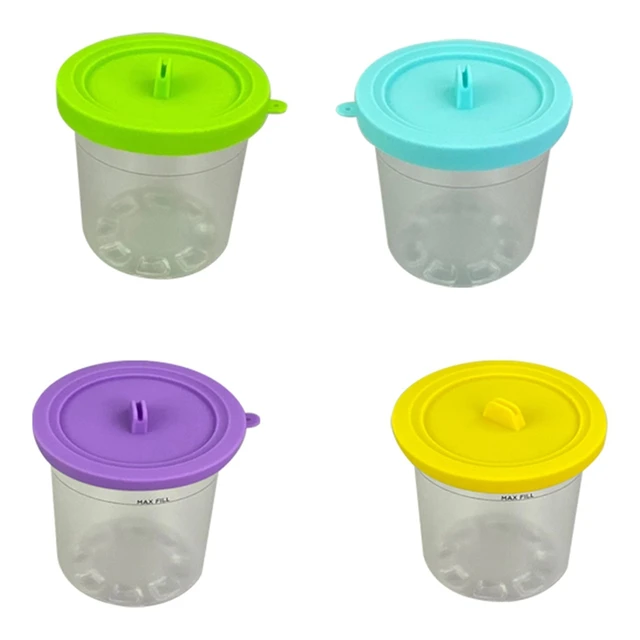 Ice Cream Pint Container with Silicone Lid Replacement for Ninja Creami,  Compatible with NC301 NC300 NC299AMZ Ice Cream Maker - AliExpress