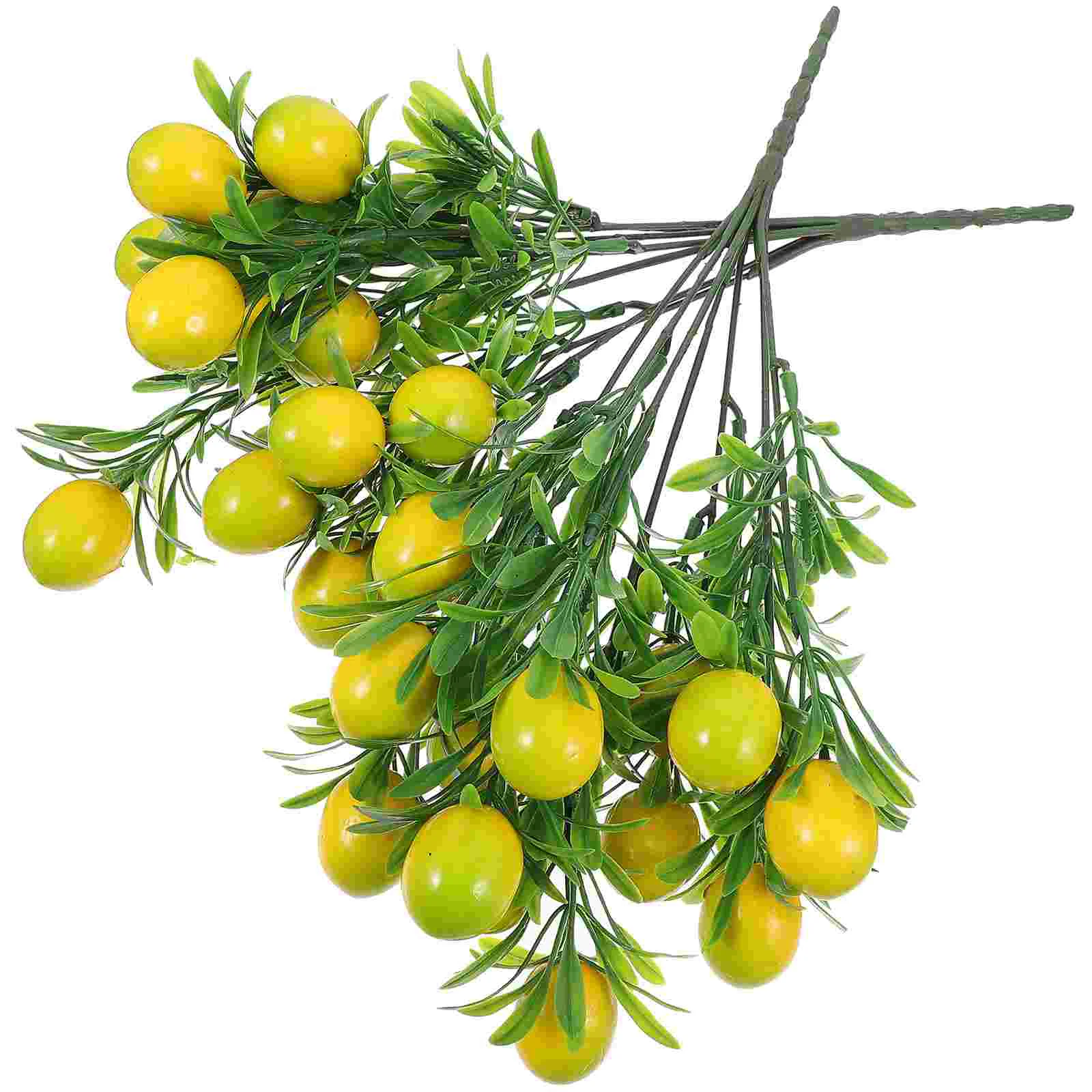 2pcs Artificial Lemon Branch Artificial Lemon Stem Decors Fake Fruit Branches Vase Filling Decors artificial fruits and vegetables