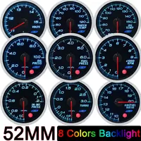 Universal Auto 12V 52mm 8 Color Racing Car Oil Pressure Water Oil Temp EGT Exhaust Temp Turbo Boost Tachometer Gauge Meter - Image 2