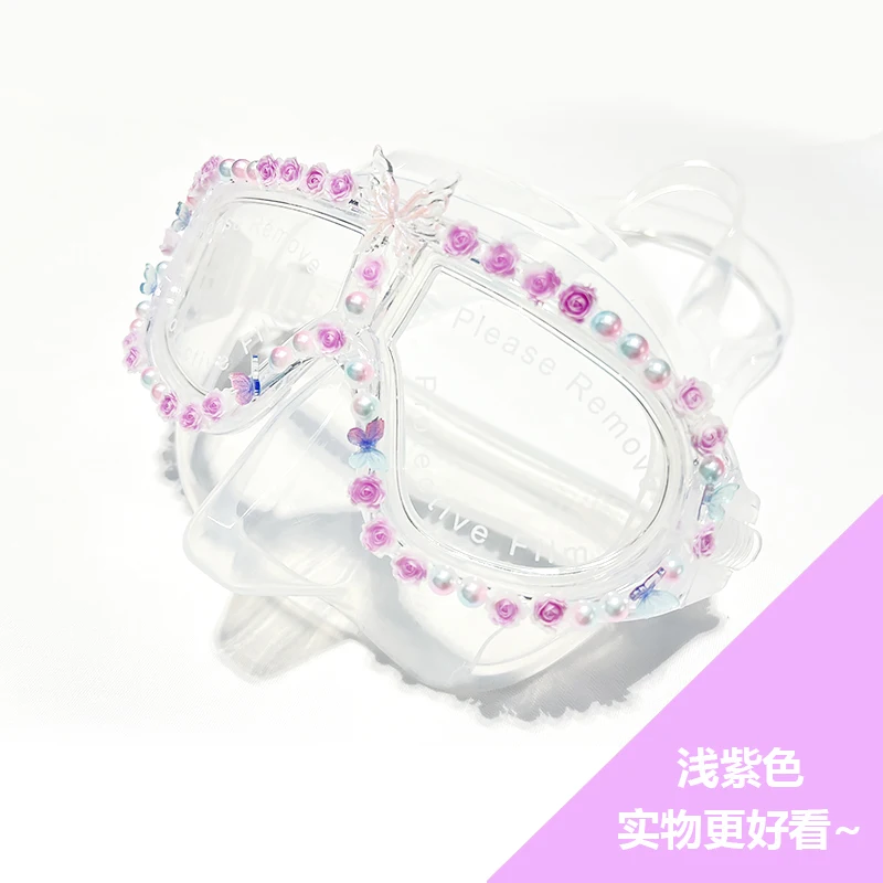 Adult and children's free diving small volume mermaid water dance goggles anti fog myopia aquarium performance swimming goggles