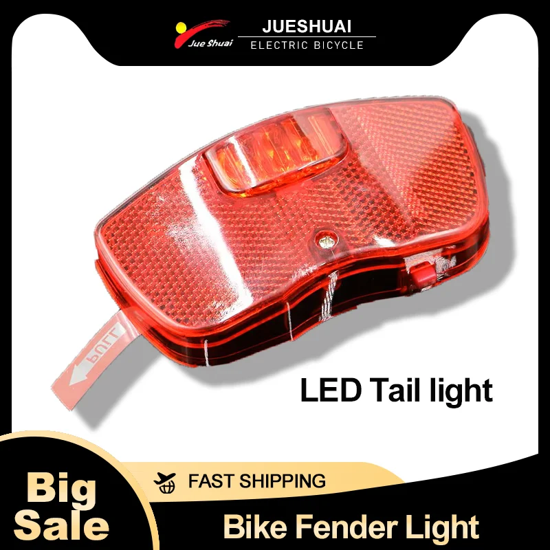 Bicycle LED Tail Light Bike Light for Rear Rack Carrier Safety Warning Lamp Battery Bike Bicycle Lighting Cycling Accessories