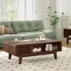 Coffee Table, Living Room Tables, Modern Table with Storage, Mid Century Farmhouse Wood Coffee Table for Living Room 3