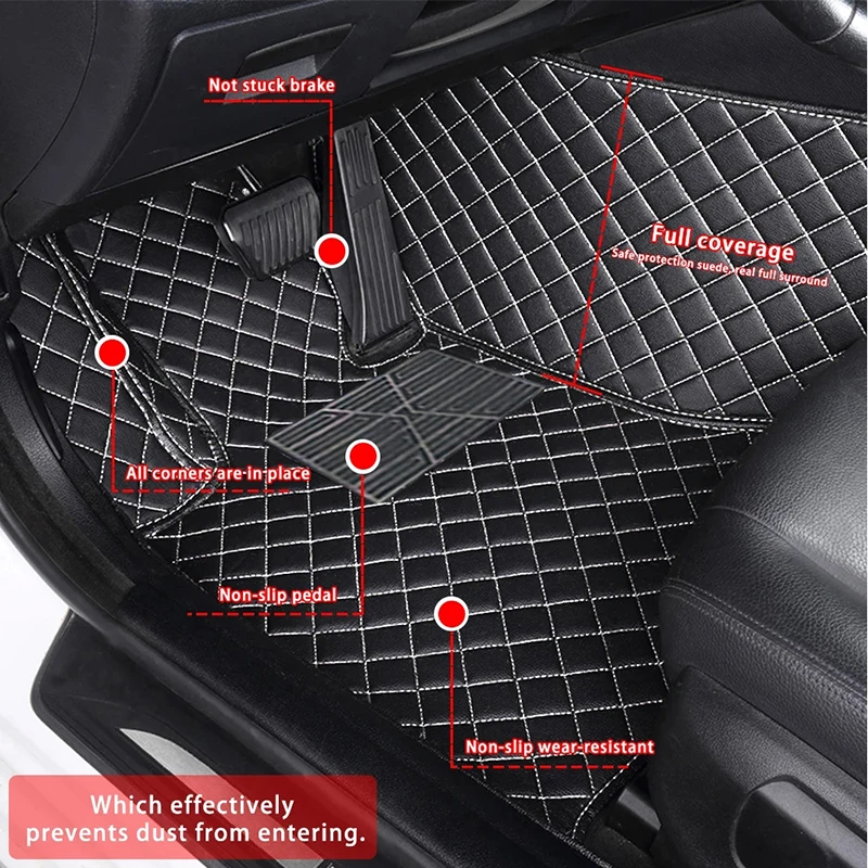 Car Floor Mats For Jeep Grand Cherokee Wk2 1999 2004 Compass Rubicon Patriot Wjcar Leather Foot Pad Auto Accessories