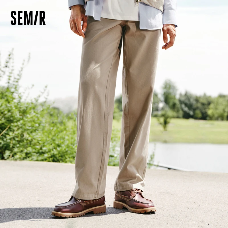Semir Casual Pants Men 2024 Autumn New Mountain Series Loose Straight-Leg Long Pants Pure Cotton Trousers in Solid Colors 2