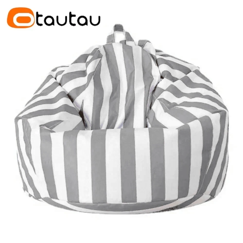 OTAUTAU 70cm Small Outdoor Waterproof Bean Bag Chair with Filling Swim Pool Floats Garden Beach Bar Event Salon Pouf Seat DD046