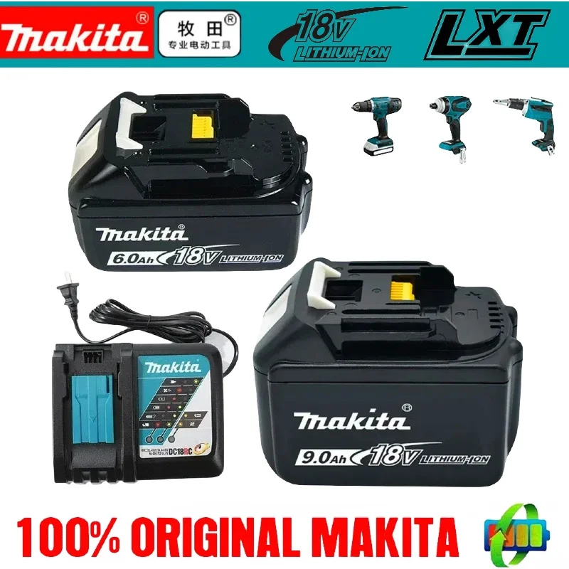 

Genuine Makita 9Ah/6Ah/2Ah for Makita 18V Battery BL1830B BL1850B BL1850 BL1840 BL1860 BL1815 Replacement Lithium Battery