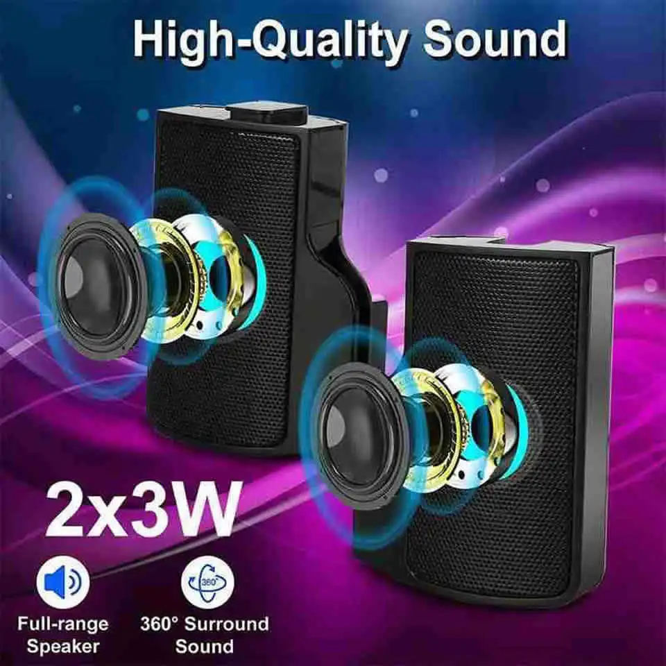 Outmix-mini Portátil Clipon Alto-falantes Estéreo Usb Controlador de Linha Soundbar para Laptop Mp3 Telefone Music Player pc com Clip Par - Image 4