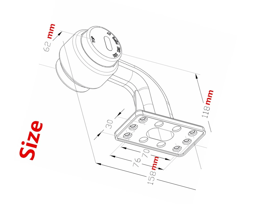 2pcs LED truck Side Marker Indicator lamp 24v Markers Lamp Truck external lights Lorry Caravan Trailer lamp