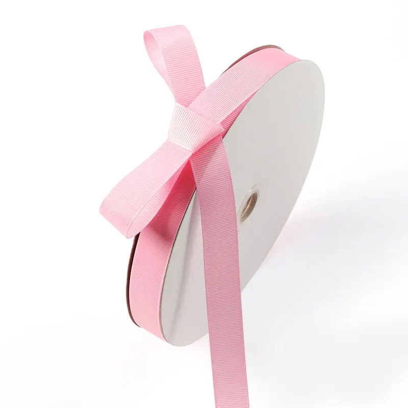 

1CM Ribbed Ribbon High Quality Gift Present Party Decoration Satin Ribbon Solid Bright Webbing One Roll 91M