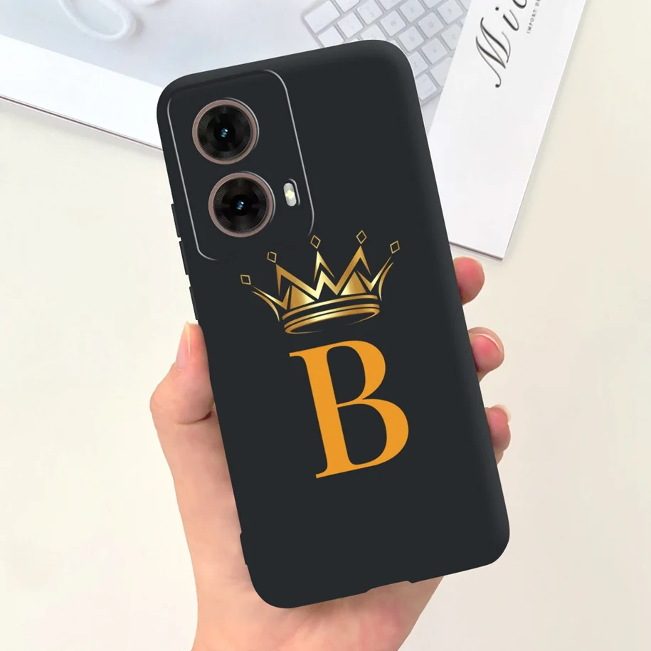 Luxury Initial Letters Soft Silicone Protective Case - Shockproof Bumper Cover