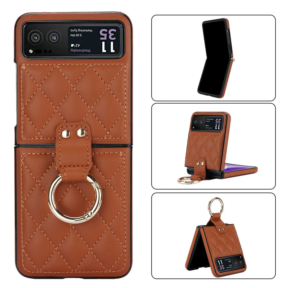 Leopard Print Leather Ring Case - Stylish Slim Cover s