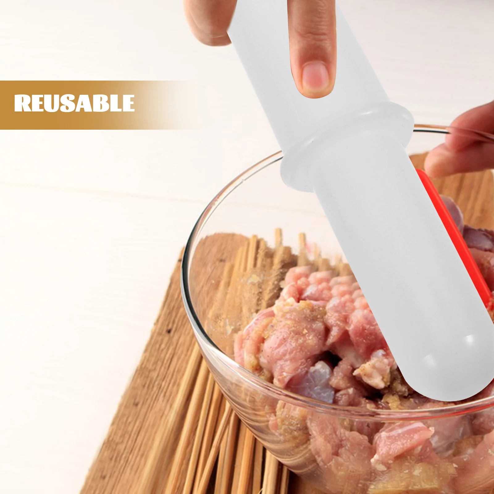 Plastic Meat Grinder Tamper Stick Hand Pusher Universal Rod Replacement Tool Kitchen Utensil Poultry Equipment Dining Bar