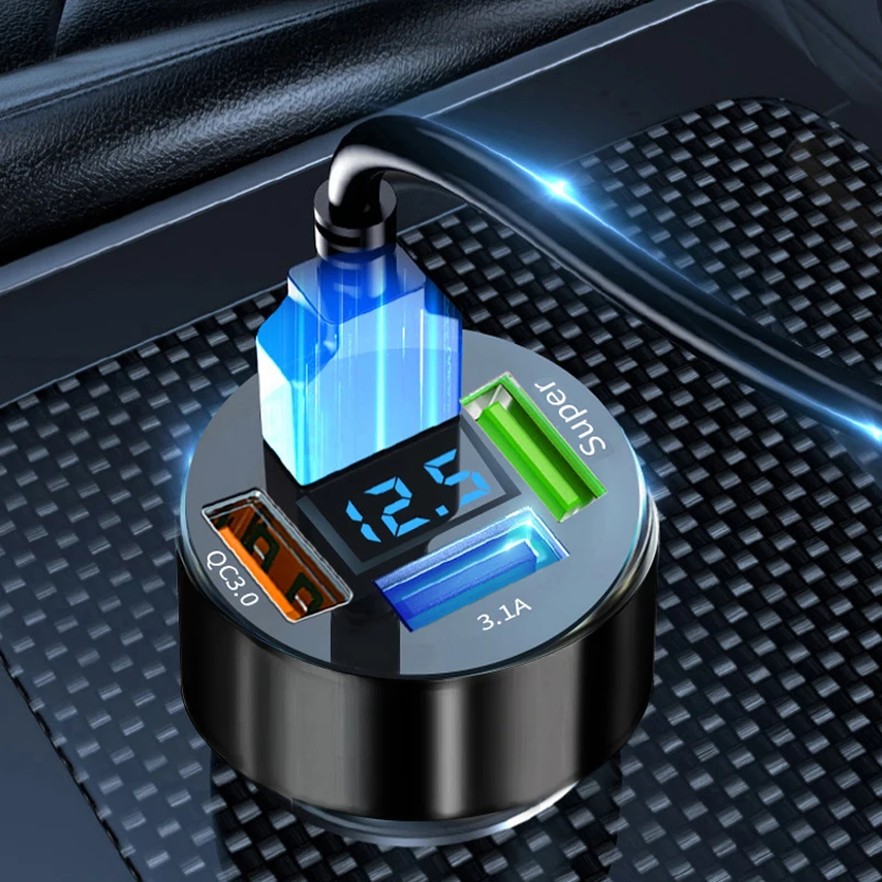 The Four-port Total66W Super Fast Charger Is Suitable for 12-24V Models