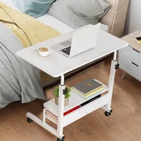 Student Computer Portable Home Office Furniture Small Spaces Sofa Bedroom Bedside Desk Learn Play Game Desk on Wheels Movable 2