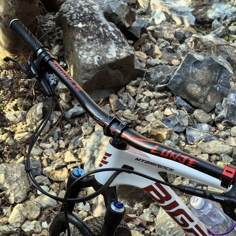 Lunje-自転車ハンドルバー,アルミニウム合金,MTBハンドルバー