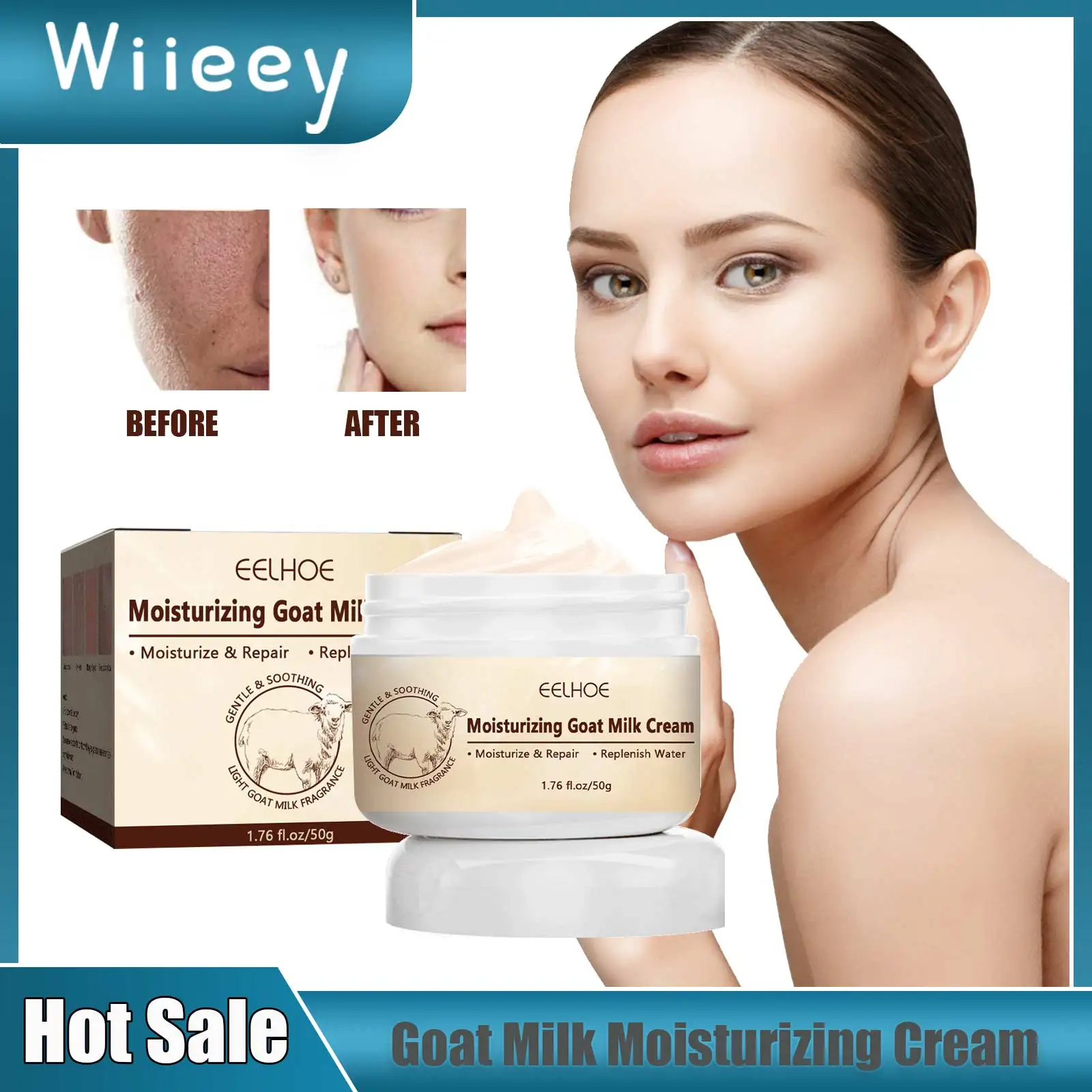 MoisturizingGoatMilkCreamAntiWrinkleAgingSoothingSkinDeep