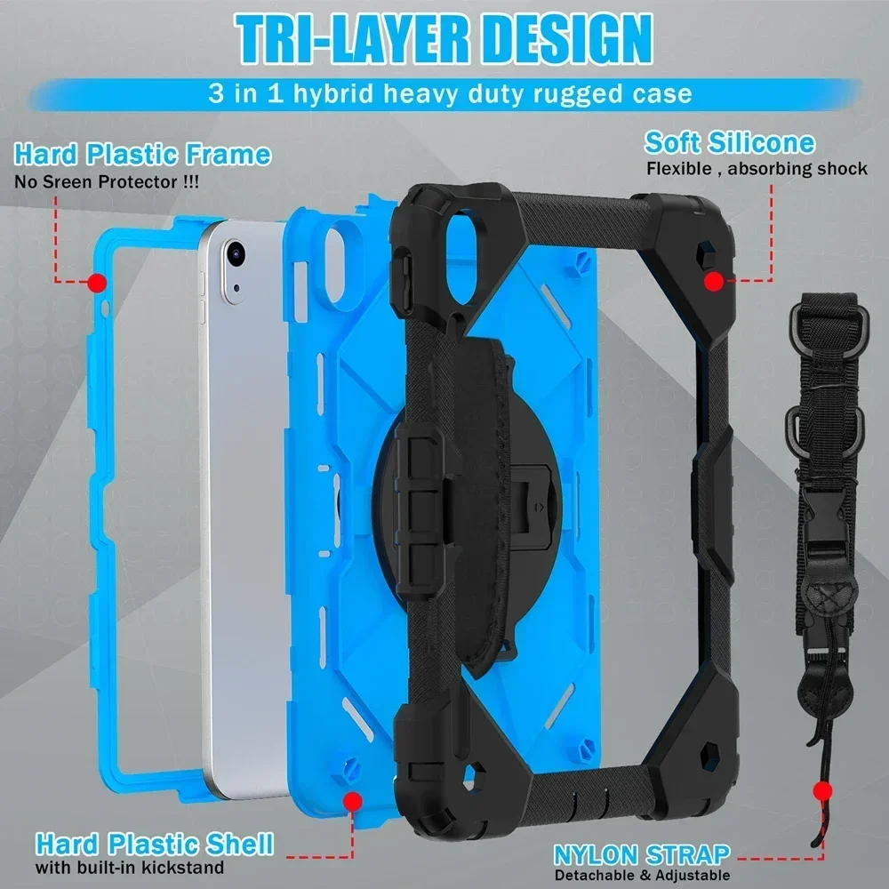 Durable Shockproof Tablet Case with Kickstand Cover
