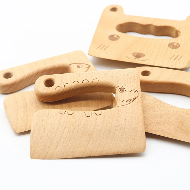 Lot De 5 Dents Et Hochets En Bois De Neem – Jouets Bébé Naturels, Fabrication Inde