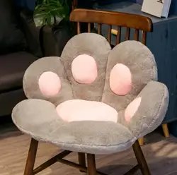 Kawaii Cat Paw Plush Floor Cushion - Cute Soft Stuffed Chair Sofa Pad for Home, Office & Room Décor (GRAY)