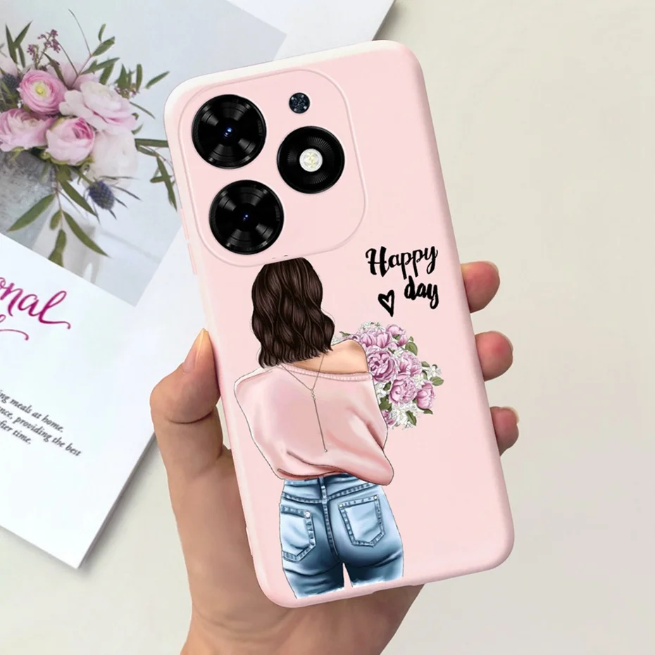 Sunflower Pattern Soft Silicone TPU Jelly Phone Case - Fashionable Protective Bumper Cover