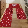 Romantic Heart Pattern Area Carpet for Bedroom Living Room Hallway Valentine's Day Kitchen Mat Non-slip Floor Mats Area Rug 1