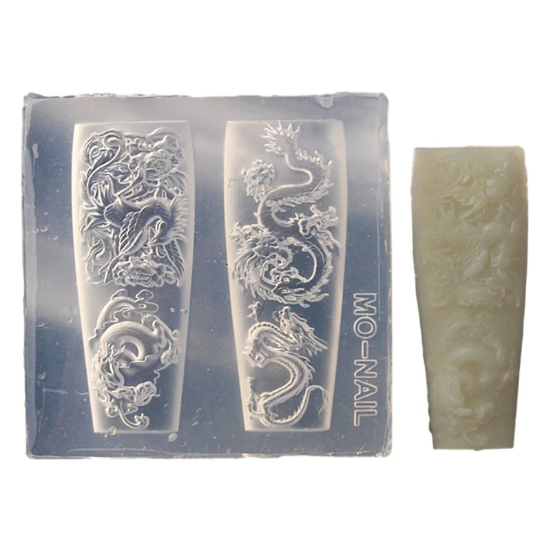 DIY Dragon Sticker Mold Creative Nails Art Mould Decorations for Manicurist