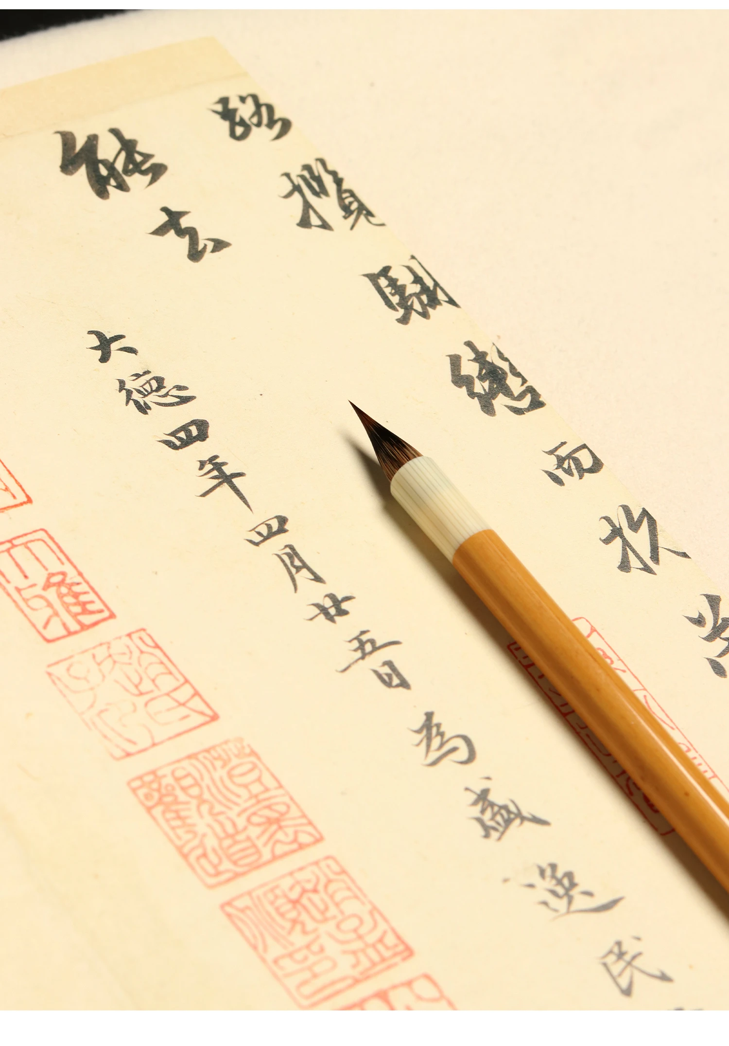 Chinesischer Kalligrafiepinsel aus Kaninchenhaar, mehrere Haarpinsel, kleiner Pinsel für reguläre Schrift, Pinsel mit kurzen Strichen, weicher Stift für Anfänger und Erwachsene – Detail 19