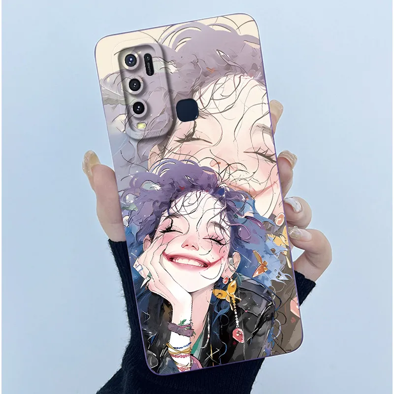 Fashion Simplicity Flower Soft Liquid Silicone Phone Case Cover