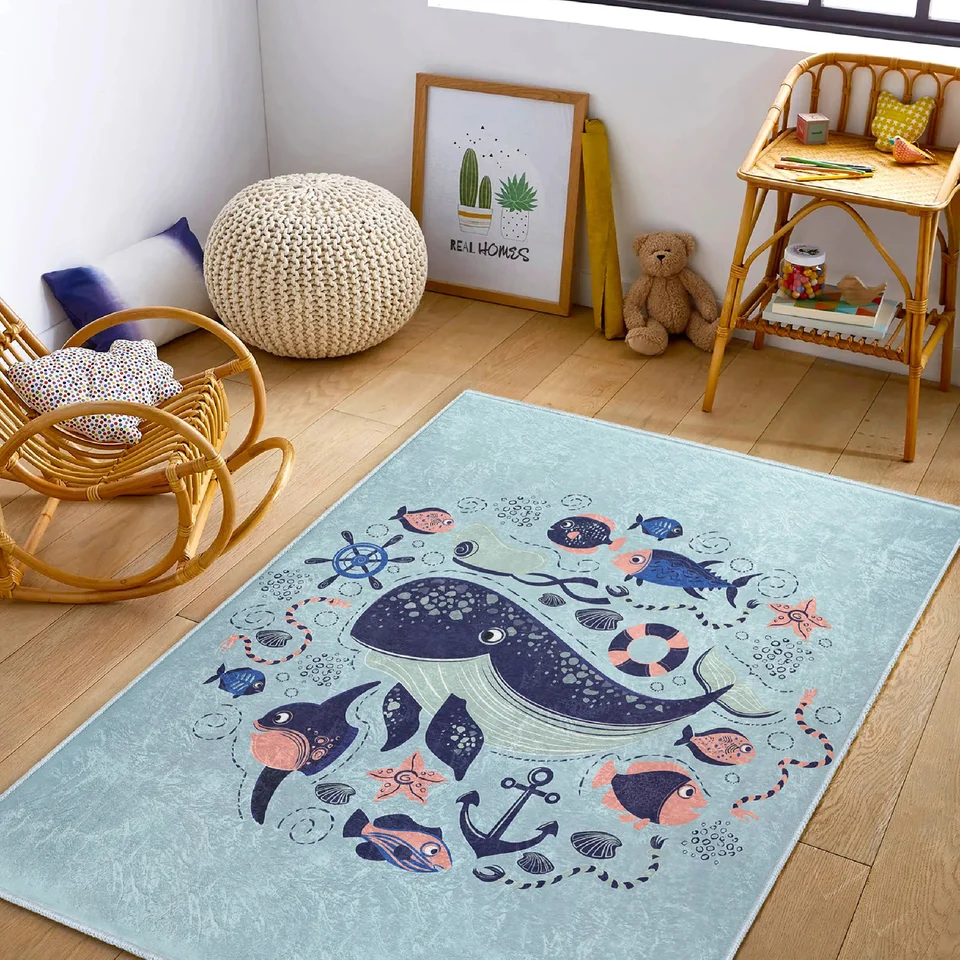 Orca Interactive Play Rug Whale Creative Learning Carpet Beluga Rug Ocean  Giant Fish Playroom Mat Anti Slip Mat for Kid Playroom - AliExpress