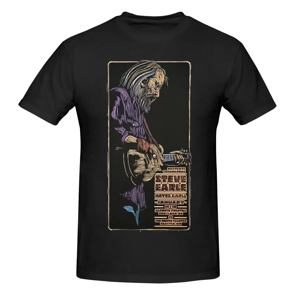 

Steve Earle Men's Classic Unisex Cotton T-Shirt for Men & Women, Classic Tee