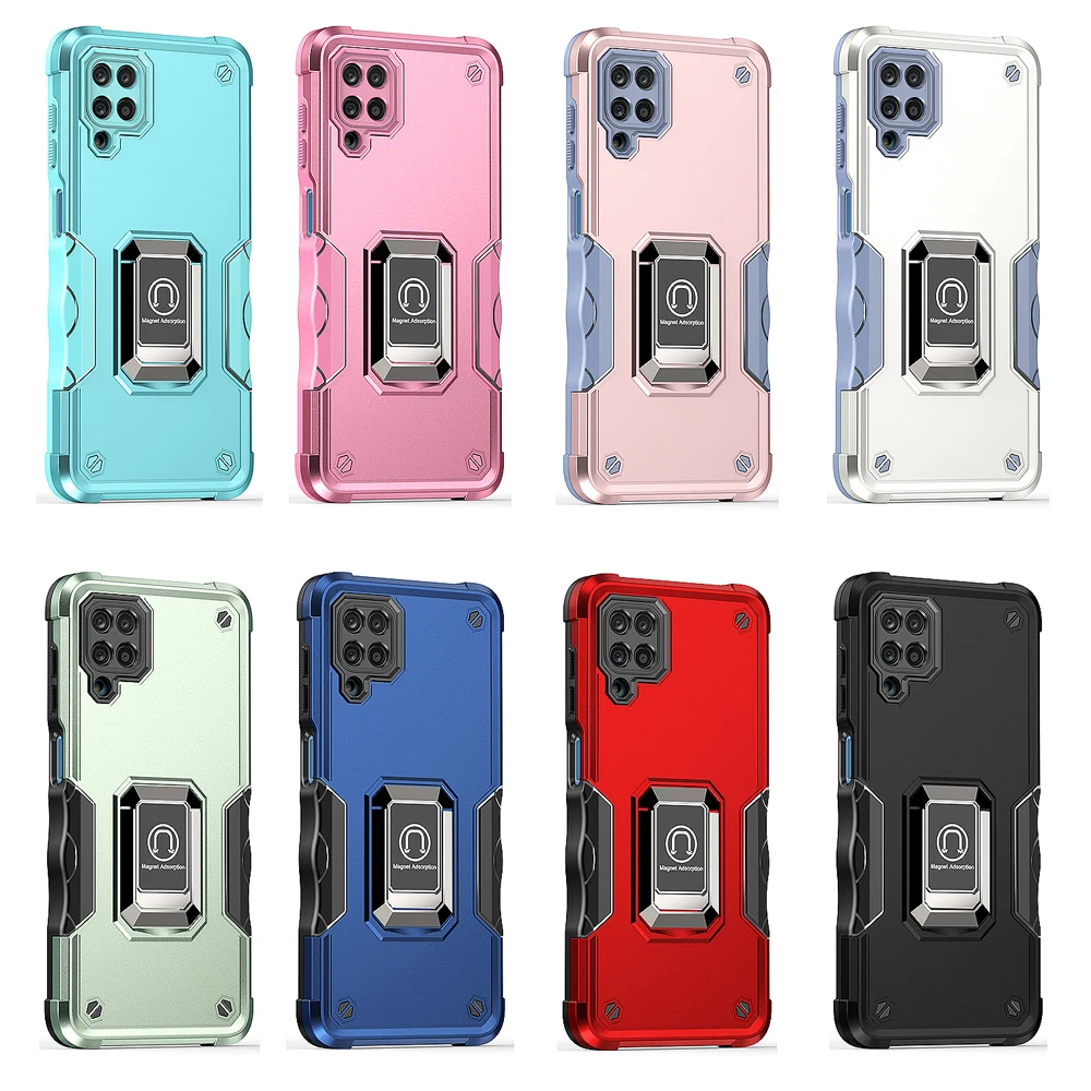 KEYSION ütésálló páncéltok Samsung M53 5G M51 M32 M31 M30S M21 gyűrűs állvány telefon hátlapja Galaxy A22 A12 A42 telefonhoz_voghion.com