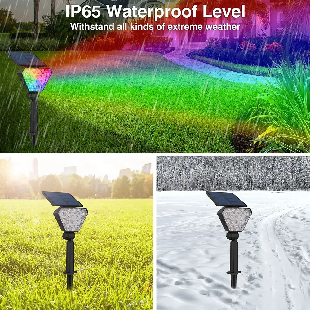 Description Picture 5 of itemLED Solar Lights Outdoors Christmas Decorations Garden Lawn Lamps RGB Multi-Color Doorway Path Lighting Landscape Lamp