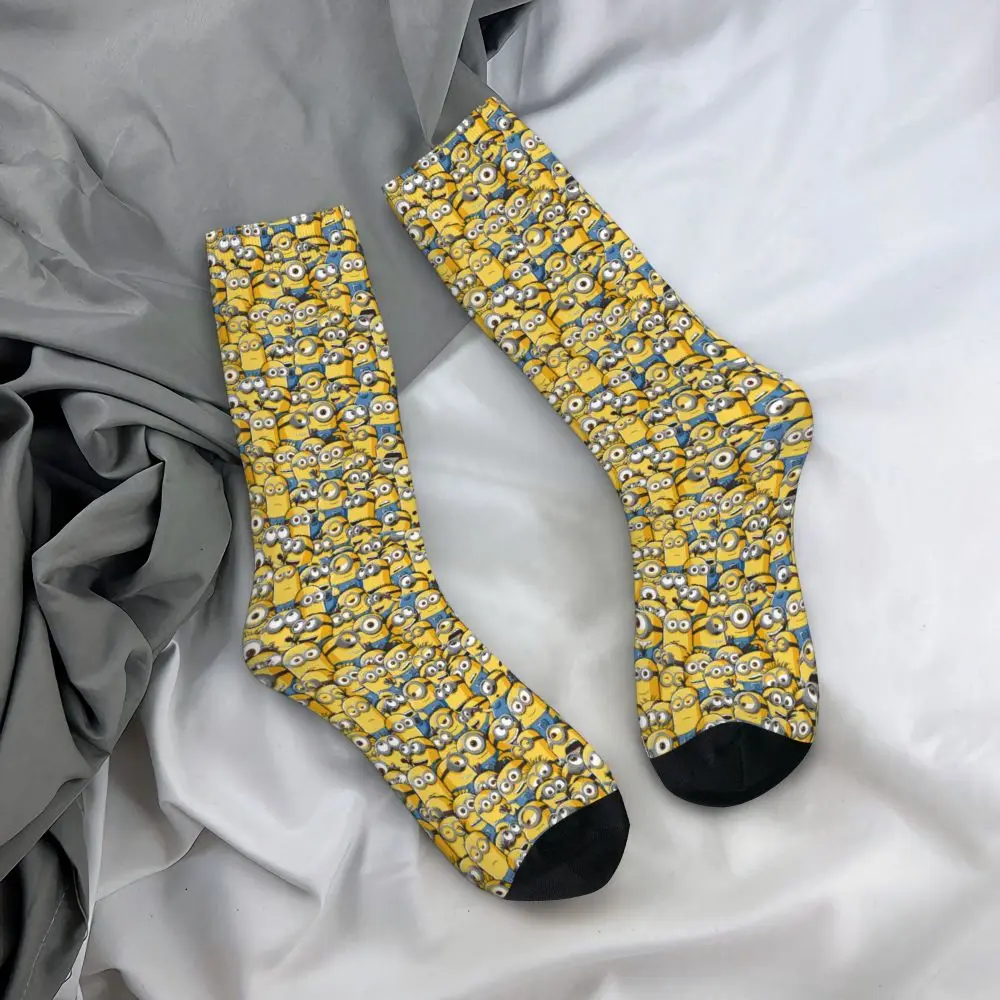 Custom Cool Print M- Minions Cartoon Socks for Women Men Stretchy Summer Autumn Winter M- Minions Bananas Crew Socks 18 S9ff6ae69ec5149fe98335451b7ec2472U
