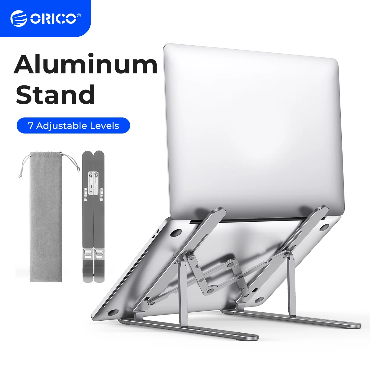 Foldable Laptop Stand Adjustable Aluminum Notebook Stand 7 Angles For MacBook Tablets