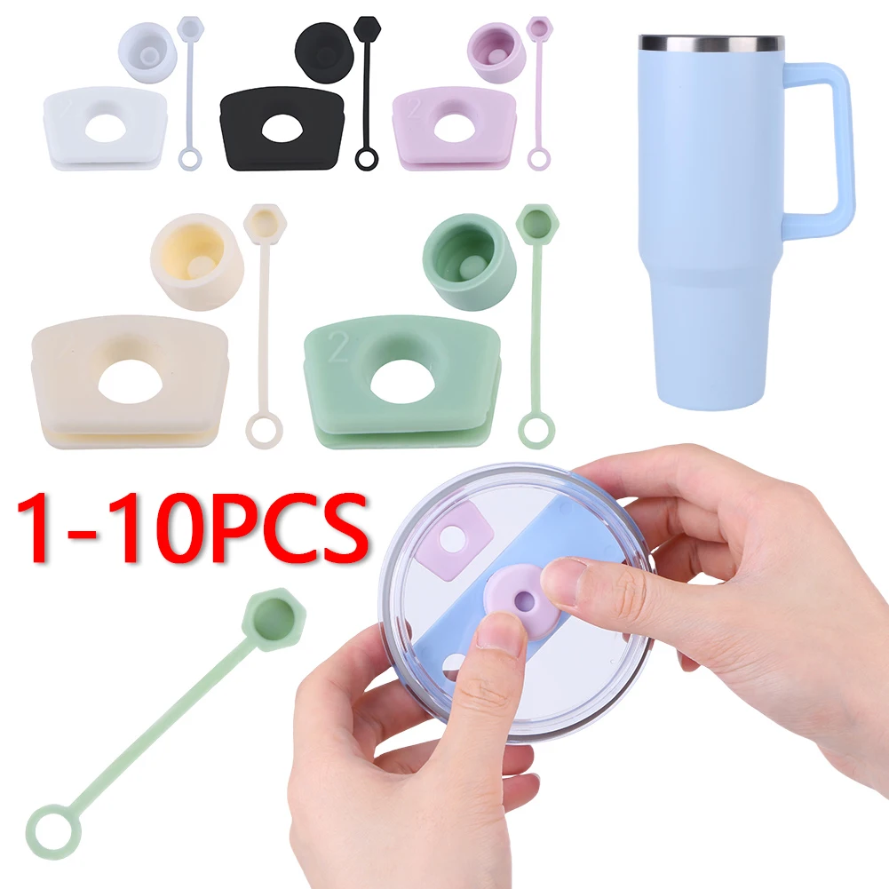 1-10Pcs Silicone Spill Stopper Set For Stanley 1.0/2.0 Outdoors Tumbler Accessory tumbler stopper