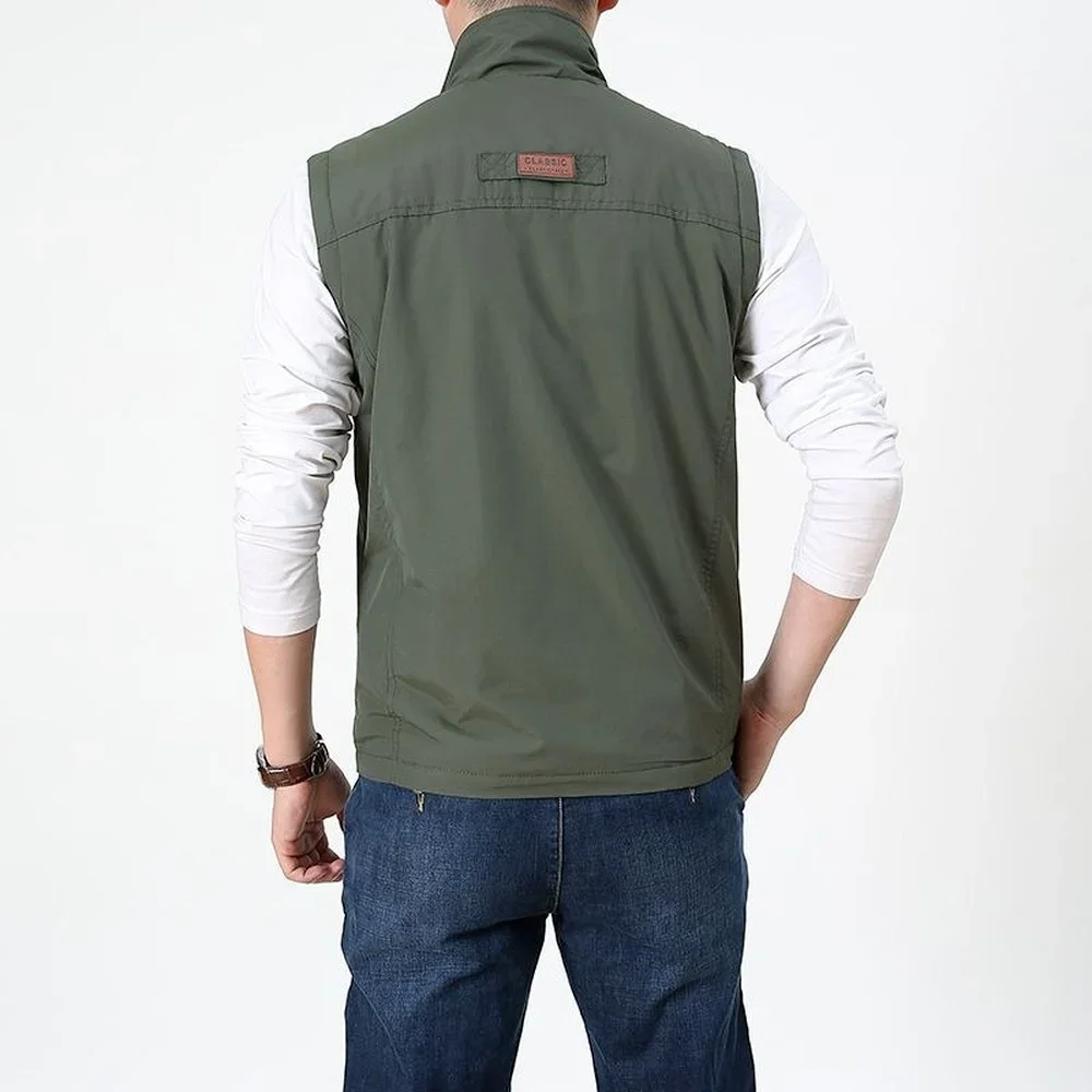 Men Outdoor Casual Sleeveless Vests And Jackets