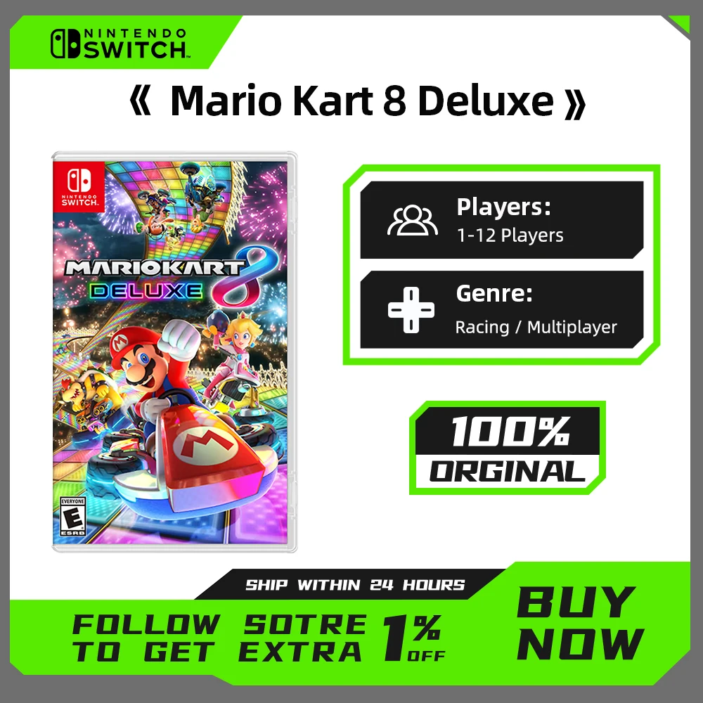 Mario Kart 8 Deluxe Nintendo Switch Game Physical for Nintendo Switch OLED Lite Game Cards Nintendo Switch Game Switch Game