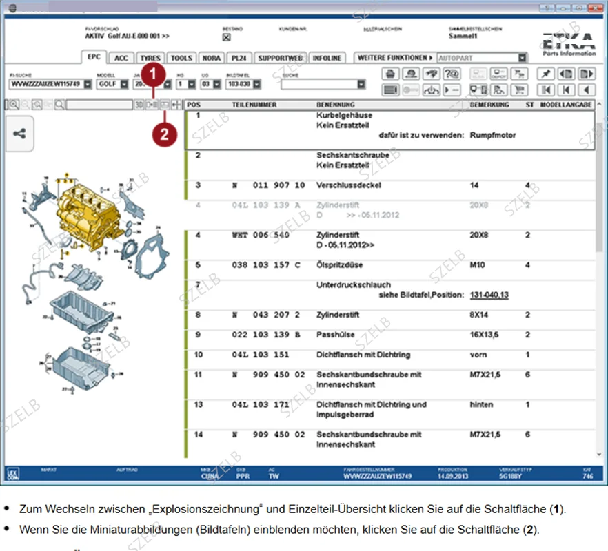 Haynes Pro und Autodata3.45 EU Auto-Reparatursoftware +Etka 8.6 mit ELSAWIN 6.0 Gruppen-Fahrzeugelektronik-Katalog – Detail 10