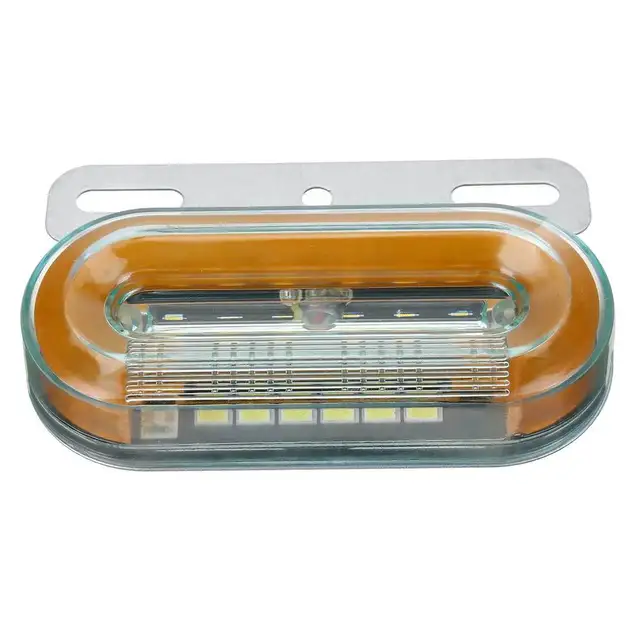 12pcs 12V/24V LED Car Truck Side Marker Lights Car External Lights Signal Indicator Lamp Warning Tail Light 3Modes Trailer Lorry 2