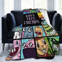 Throw Blanket Happy Tree Friends Micro Fleece Blanket Four Sizes Blanket Personalized Warm For Living Room Nice Gift 1