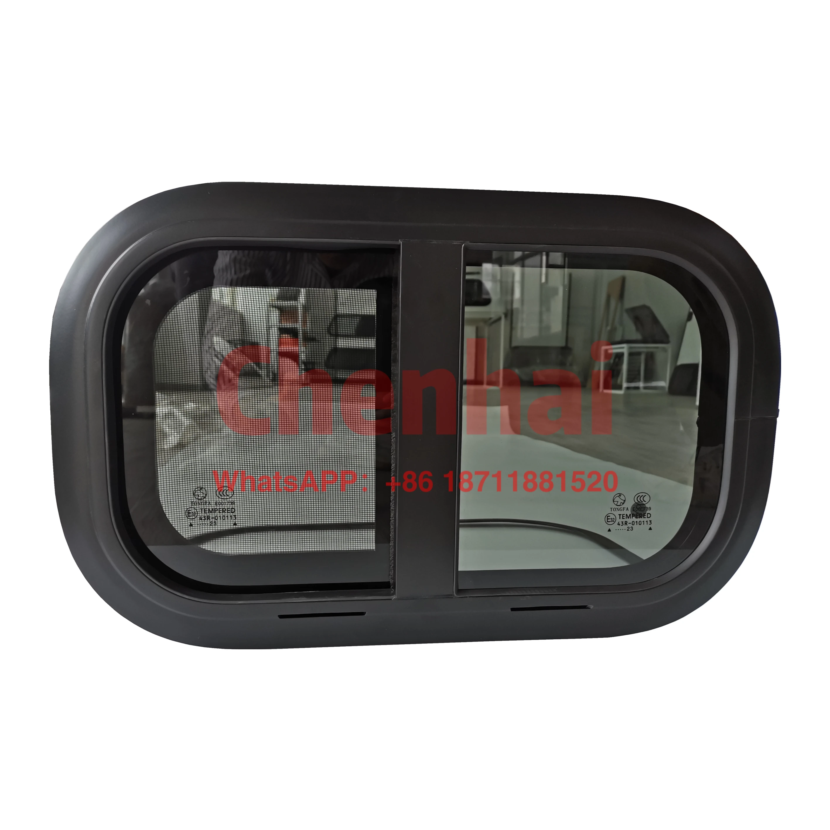 

Super September aluminum alloy tempered glass RV caravan trailer Sliding window with Built-in screen