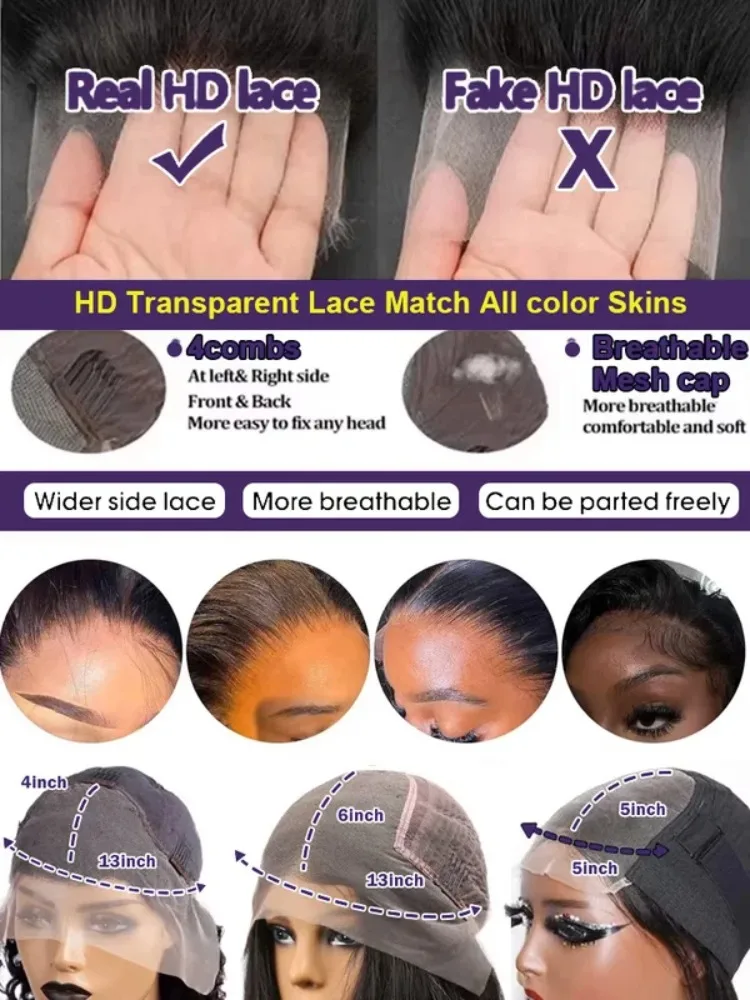 Water Wave Lace Front Wig 5x5 Deep Wave Glueless Closure Wig Brazilian 13x4 13x6 HD Curly Lace Frontal Human Hair Wigs For Women