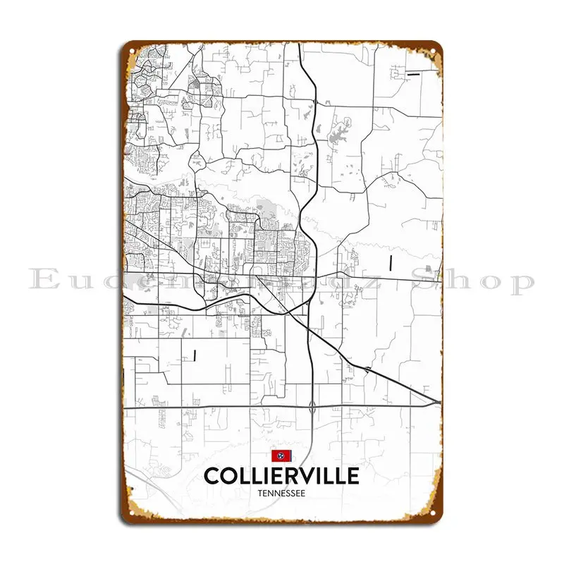 Collierville Tn Metal Sign Wall Decor Cucina Wall Placca Wall Platform Tin Sign Poster