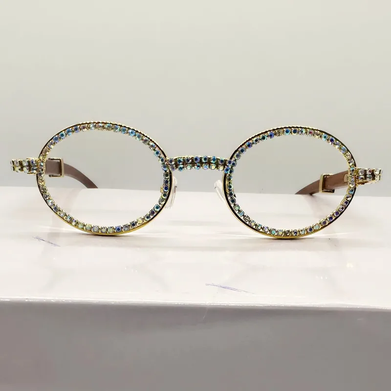 Diamant-Sonnenbrille mit ovalem Rahmen für Damen, hochwertige, glänzende, personalisierte Outdoor-Modebrille – Detail 18