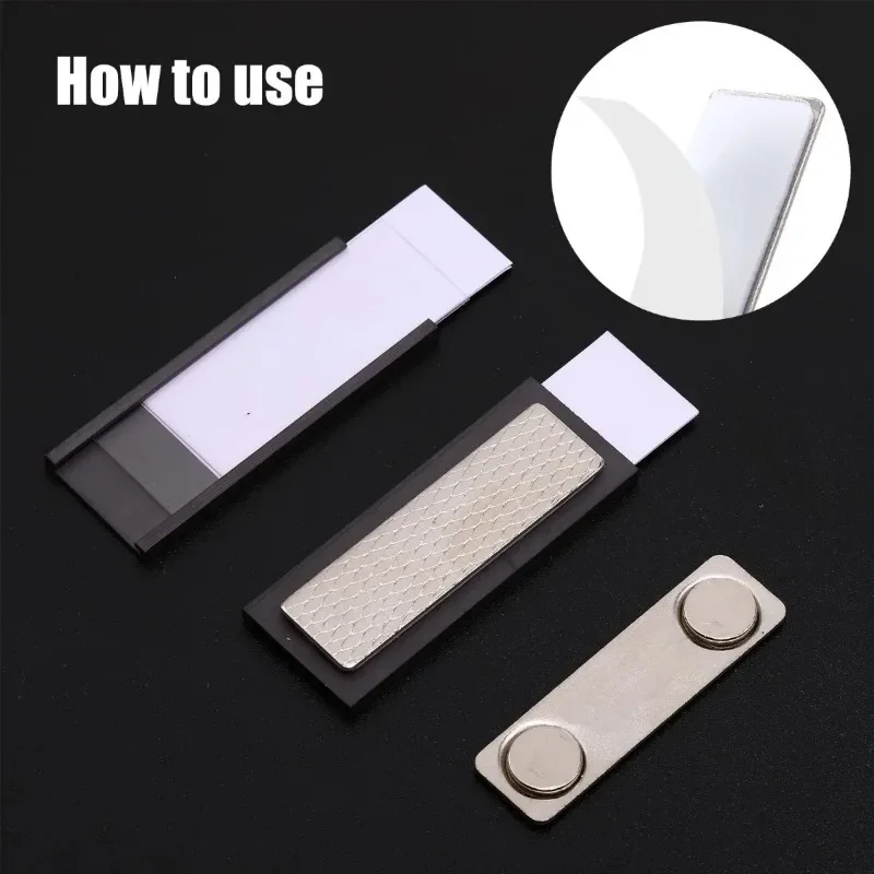 Magnetic Name Badge Holders 100 Pack Name Tag/ID Badge Magnets With Strong Fasteners 3 Premium Strength Neodymium Magnets Office badge parts