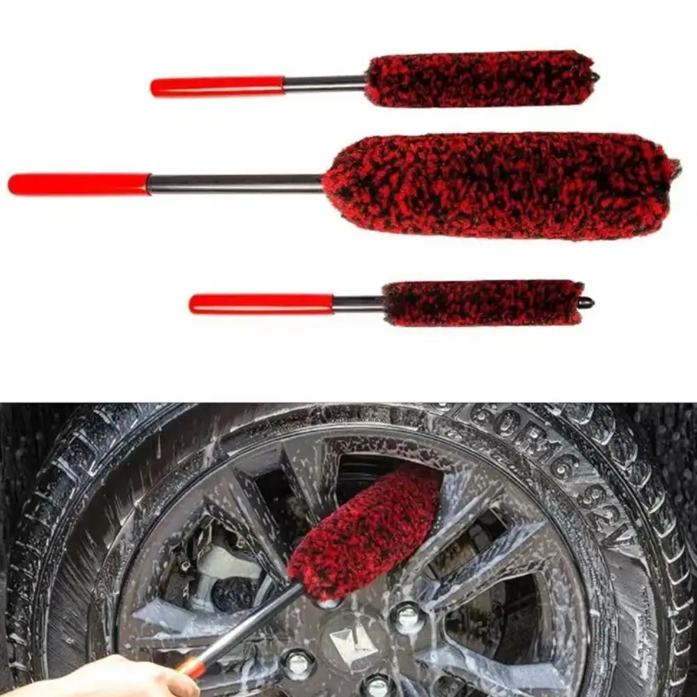 Car Wheel Microfiber Plush Cleaning Brush Car Detailing Brushes For