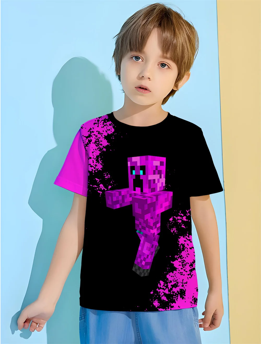 Game Themed Baby T-Shirts 3d Print Boys Girls Clothes Cartoon Anime Short Sleeve Top Tees Girl Fashion Children's T-Shirt cotton t shirt girls tee shirt girls t shirt t shirt kids t shirt