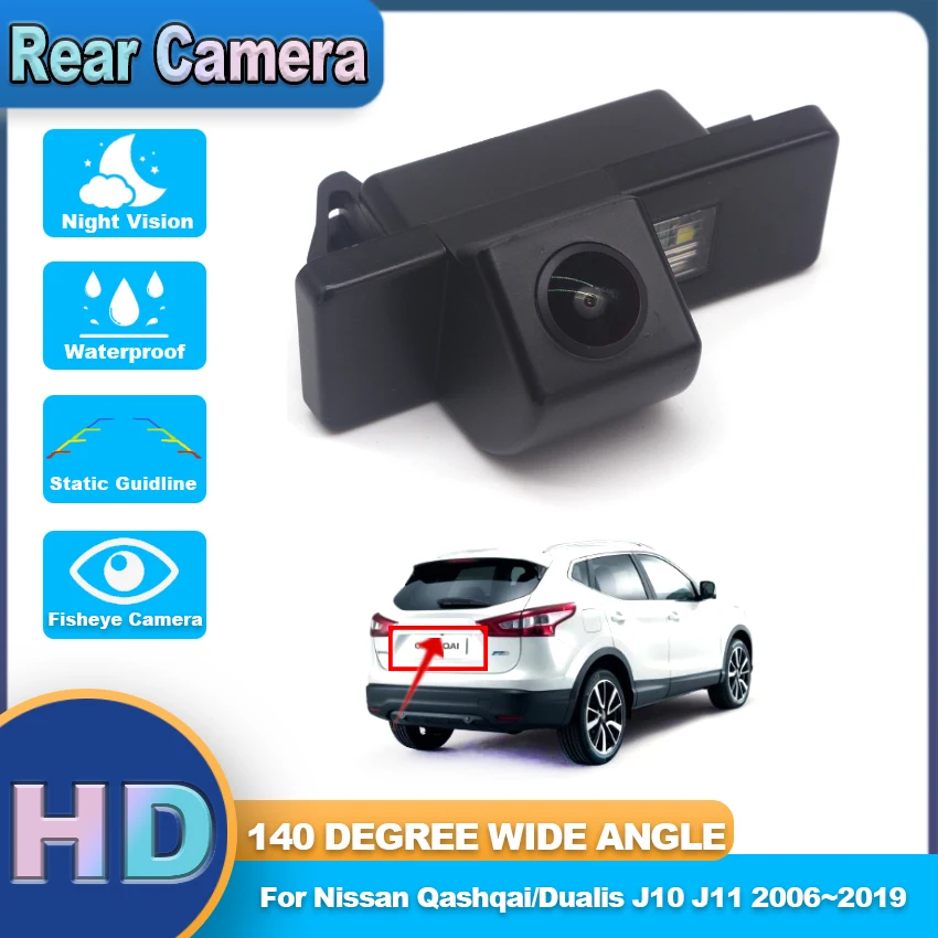 

CCD HD Fisheye Rear View Camera For Nissan Qashqai/Dualis J10 J11 2006~2019 Car Backup Reverse Parking Monitor Night Vision