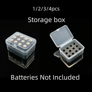 Scatola per batterie da 1/2/3/4 pezzi, contiene 12 batterie AAA, con rivestimento interno, robusta e pratica, organizer portatile e durevole per uso domestico